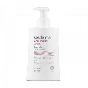 Leche corporal para todo tipo de piel  y con ácido glicólico de sesderma