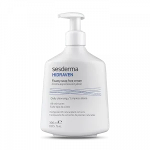 Crema espumosa sin jabón de limpieza diaria y para todo tipo de pieles compuesto de extractos de plantas naturales de sesderma hidraven