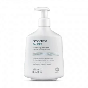 Crema espumosa sin jabón para limpieza de pieles grasas con impurezas con ácido salicilico aloe vera camomila de sesderma salises