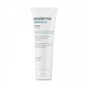 Crema para pieles con tendencia seborreica que contiene gluconato de litio y piroctona olamina de sesderma sebovalis
