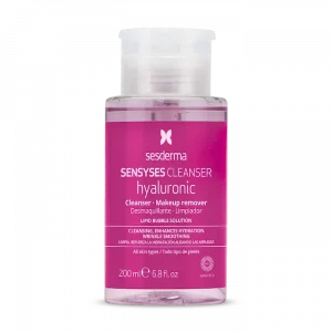 Desmaquillante limpiador con el que refuerza la hidratación aislando las arrugas para todo tipo de piele de sesderma sensyses cleanser hyaluronic