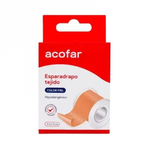 ESPARADRAPO ACOFAR HIPOALERG TEJIDO 5 MX5 CM PIEL/BEIG