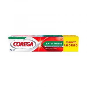 Corega extra fuerte crema fijadora para prótesis dentales de 70g