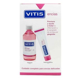 Pack Vitis encías previene y ayuda con pasta dentifrica de 100ml + colutorio de 500ml
