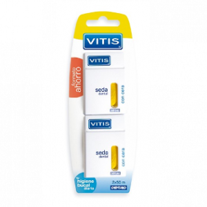 Seda dental de Vitis con cera de 50m